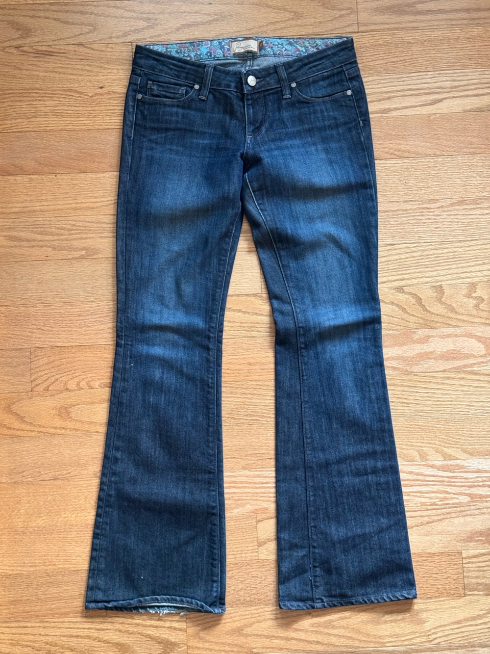 Paige Petite Dark Blue Jeans